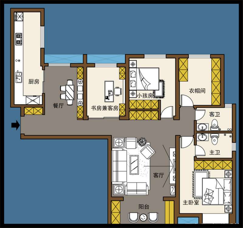 建業華陽峰渡151平方戶型分析及裝修效果圖案例 建業華陽峰渡151平方戶型分析及裝修效果圖案例