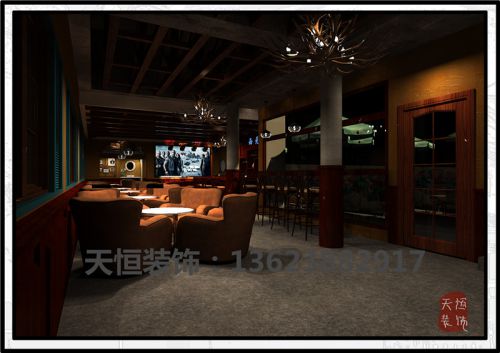 洛陽市西苑公園西元酒吧開工了，天恒裝飾設計施工中