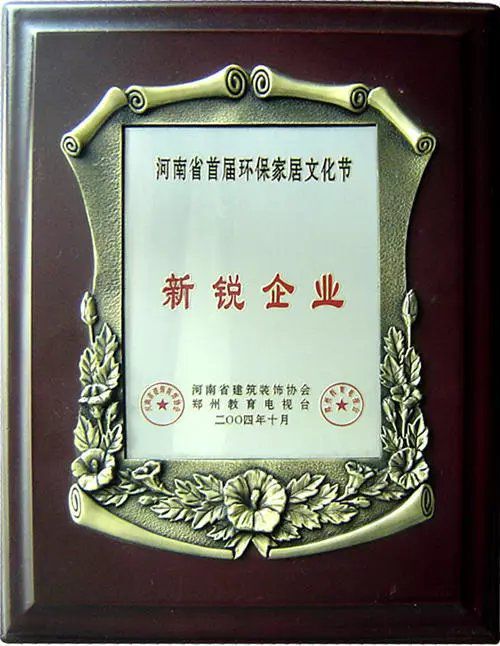 河南省首屆環保家居文化節《新銳企業》