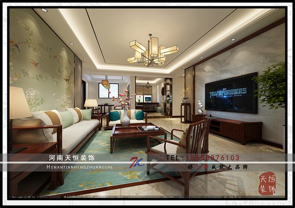 洛陽裝飾公司建業桂園中式設計欣賞