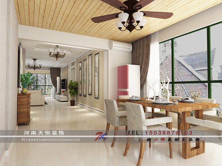 洛陽裝飾公司哪家好之中式風格三居室餐廳裝修效果圖